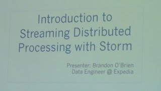 Data Club Meetup - Introduction to Streaming Distributed Processing using Storm