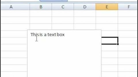 How to add a text box to a spreadsheet in Excel
