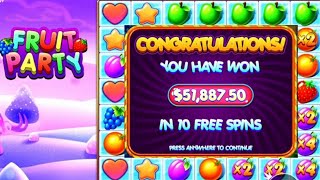 Bitcoinerz - Fruit Party - $50,000+ WIN with $250 Bet - 207x multiplier screenshot 1
