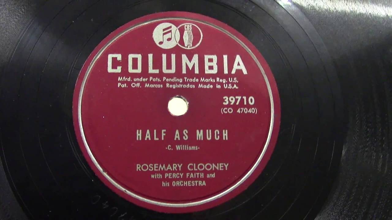 Rosemary Clooney Half as much. (1952). YouTube