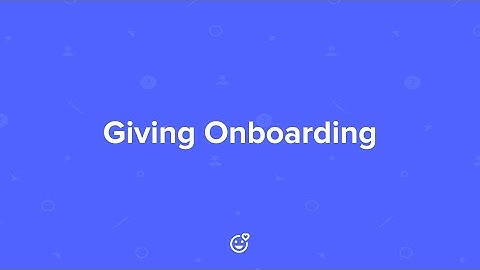 Giving Onboarding