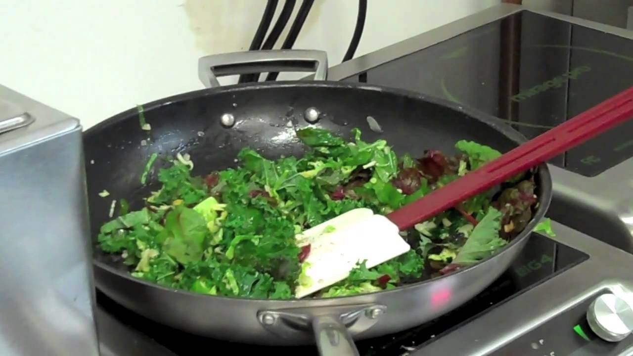 Cooking How to wilt kale, Swiss chard, and Brussels sprouts YouTube