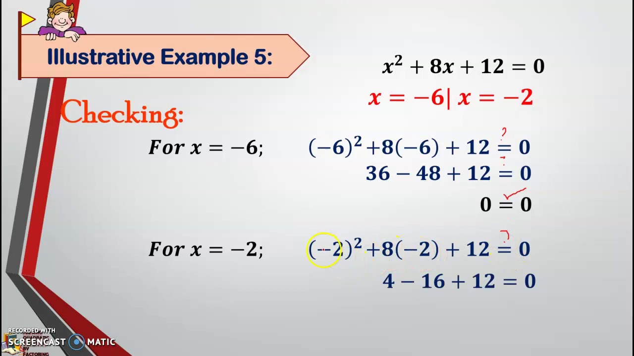 SOLVING QUADRATIC EQUATION BY FACTORING || CASE 1 || PART II - YouTube