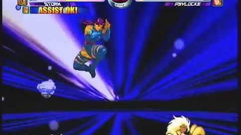 MvC2: Psylocke Pushblock to Punish Lightning Storm