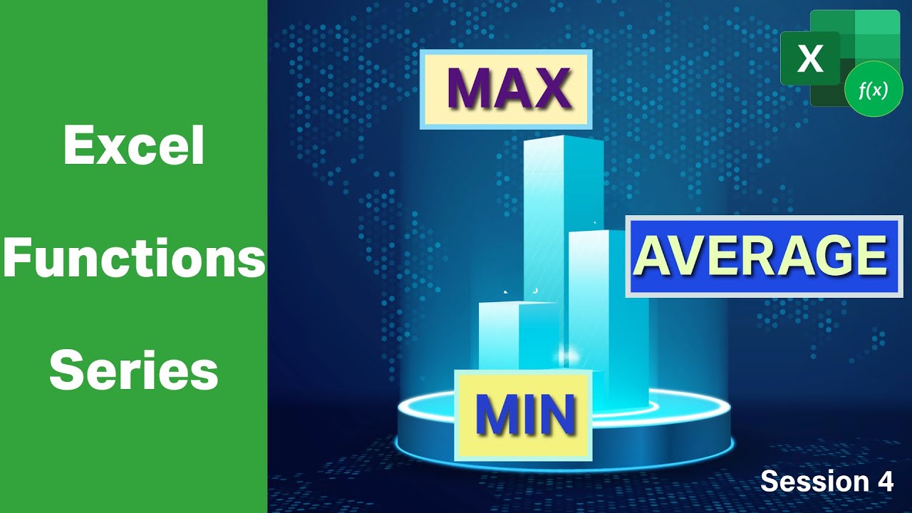 Excel Functions - AVERAGE | MIN | MAX #excelformula #excel # ...
