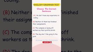 Mastering English Grammar: The Ultimate Sentence Correction Challenge