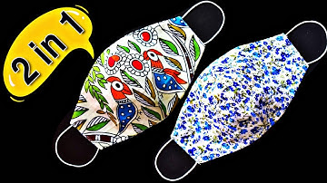 (Very Easy) 😷Face Mask Sewing Tutorial😷 - Make Fabric Face Mask At Home - Easy 2-in-1 Face Mask