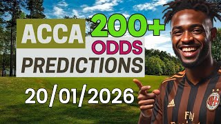 FOOTBALL PREDICTIONS TODAY 20-01-2026 | Soccer Predictions Today #football betting #daily betting screenshot 3