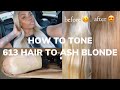 THE PERFECT ASH BLONDE no purple shampoo! + install #EASY  |ft Curly Me Hair