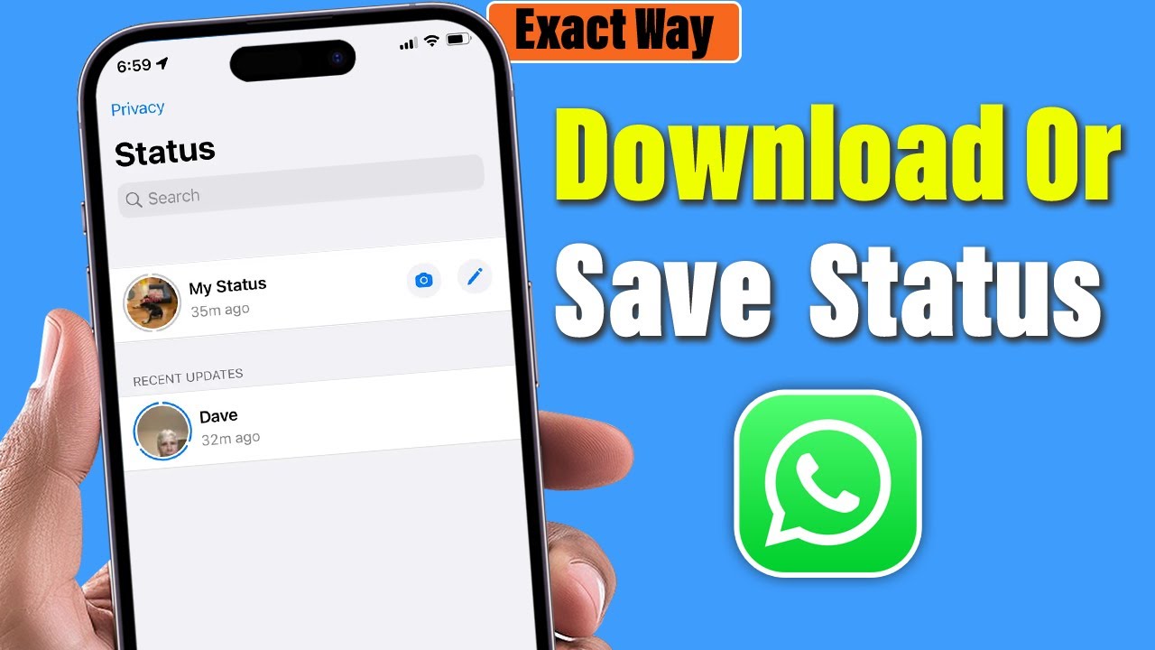 How To Download Or Save WhatsApp Status On iPhone - YouTube