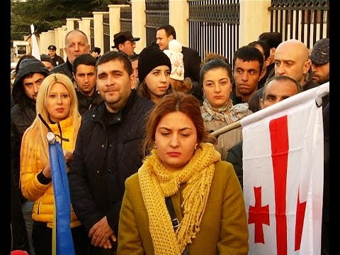 სოლიდარობის აქცია უკრაინის საელჩოსთან