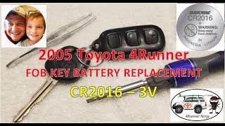 Toyota 4runner - fob key battery replacement