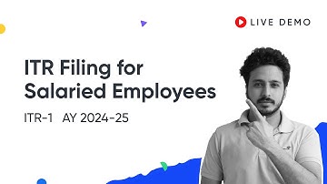 ITR 1 Filing Online AY 2024-25 | How to File ITR-1 for Salaried Person on ClearTax||  LIve Demo