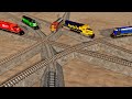 Trains vs Strange Crossroad – BeamNG.Drive