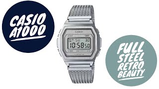 Casio A1000 full steel watch