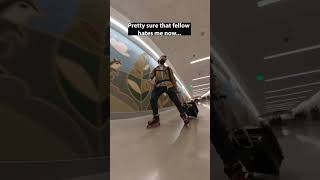 The video that got me on the news..rollerblading Salt Lake City airport #shorts #airport #utah