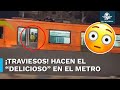 Grabados en el acto: Cachan a pareja dándose amor en el último vagón del metro