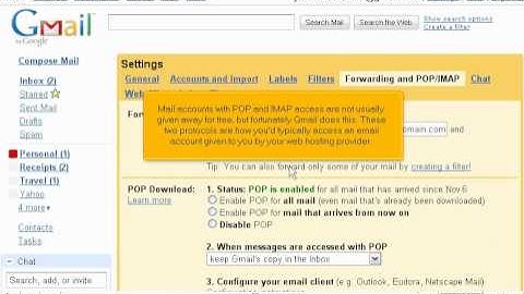 How to configure forwarding and POP/IMAP access for your Gmail account - Gmail Tutorials
