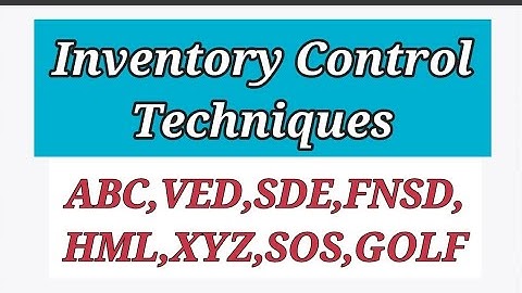 Inventory Control Techniques || #commerce #ugcnet #bba