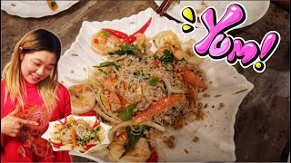 ញាំមីសួរបង្គា | ឆ្ងាញ់ឆ្ងាញ់ឆ្ងាញ់ | Glass Noodles Salad With Shrimps