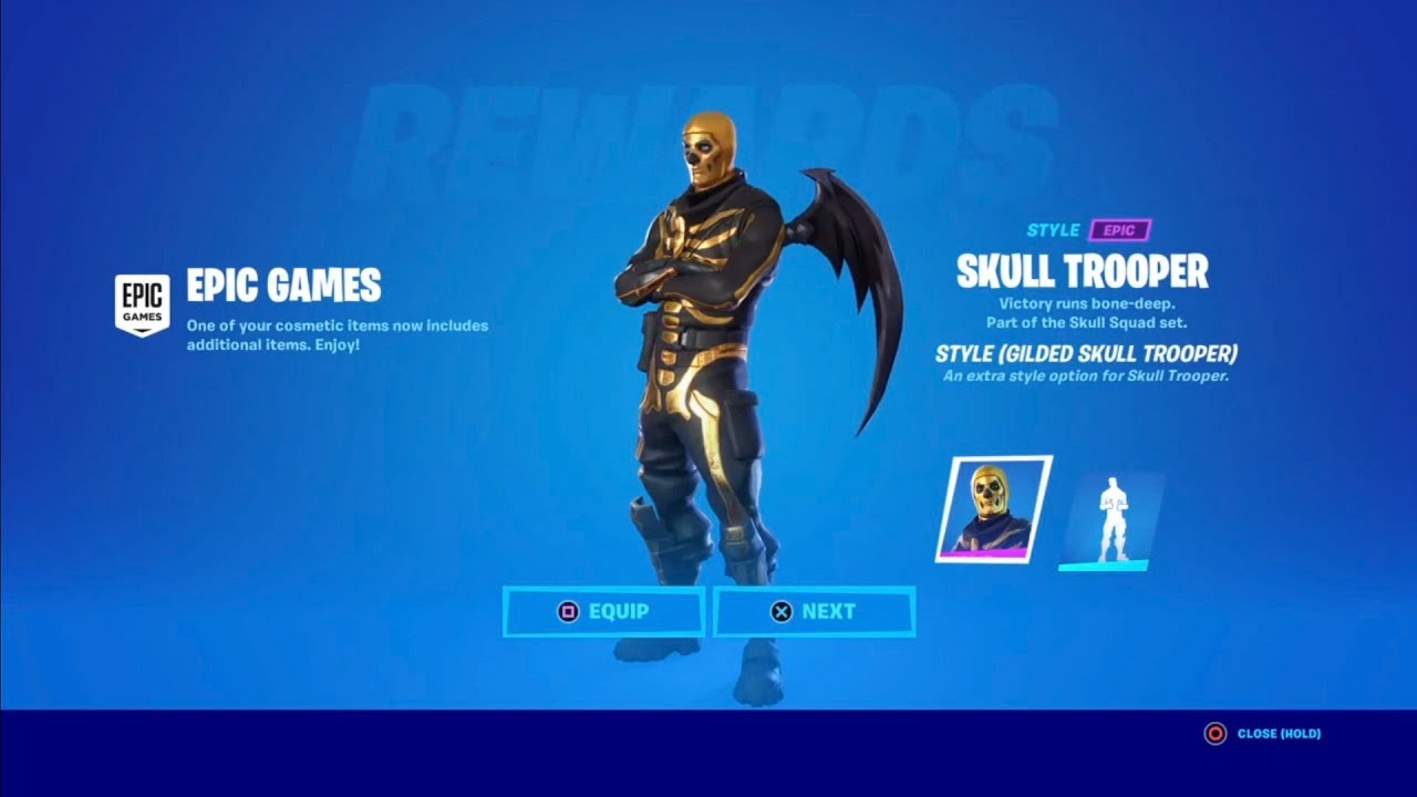 I Got An Exclusive Golden Skull Trooper Style In Fortnite