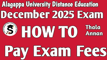 EXAM FEES  PAY பண்ணும்போது இத கவனமாக Apply பண்ணுங்க | Alagappa University DDE Exam 2025 @Thalaannan