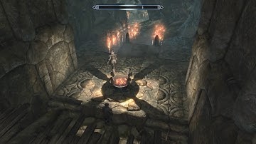 Skyrim Unrelenting Force on brazier: "Fireball"