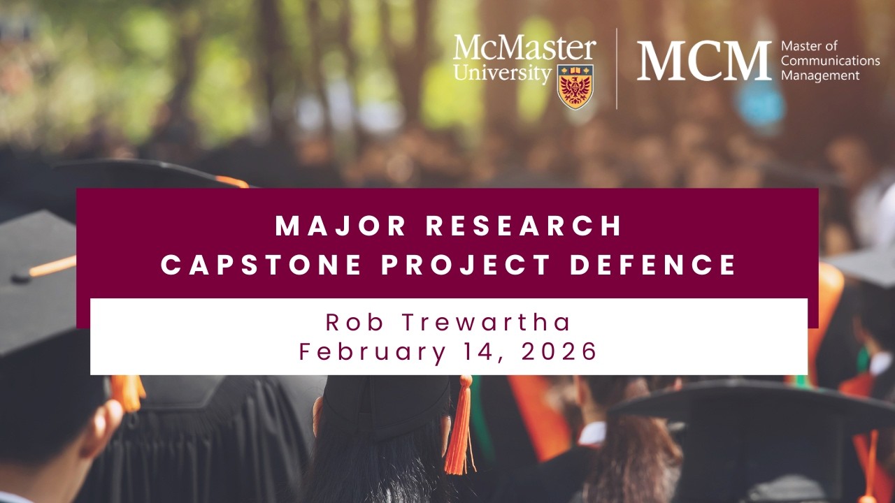 McMaster University MCM - Capstone Research Presentation - Rob Trewartha, MCM