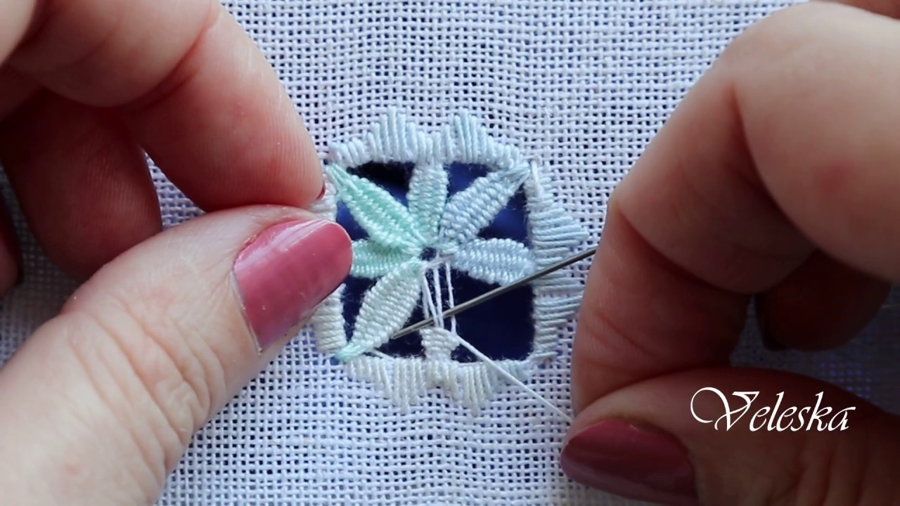 Anemone Hardanger filling stitch