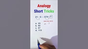 Tricky Question Analogy  #ssccgl #sscchsl #ssc #sscgd #sscmts #ssc_cgl #sss #ssc