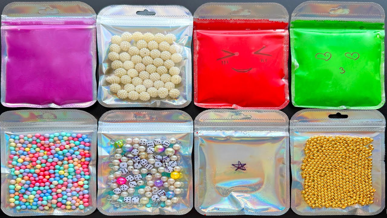 Calming Slime Making with Satisfying Crunchy Bags