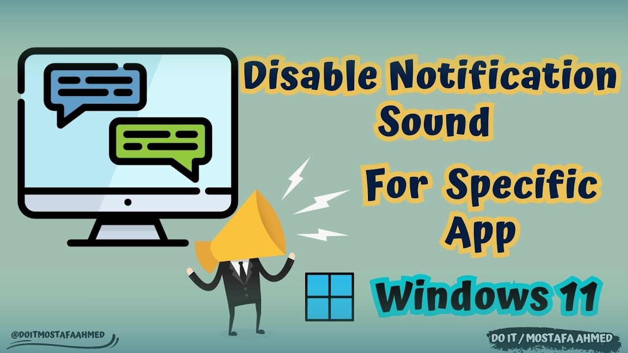 How to Disable Notification Sound for a Specific App in Windows 11 🔇 ...