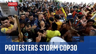 Protests at COP30 venue as Trump rival goads US president