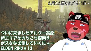 【配信】ELDEN RING＃1３　ソウルライク系初心者が行くELDEN RING、アルター高原に無事到着してまた行動範囲が広くなったニャ、ってことで突発配信にゃ……迷子になるにゃ～（ネタバレ厳禁）