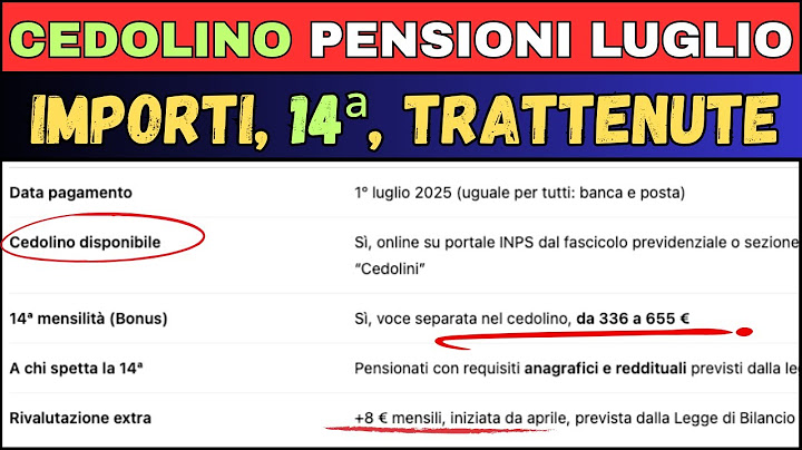 🚨INPS CEDOLINO PENSIONI LUGLIO 2025 ➡️ Importi, 14ª, Trattenute: ECCO COSA CAMBI