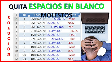 ¿Cómo quitar espacios en blanco de celdas en Excel?