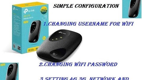 How to setup tplink 4G LTE mobile wifi M7200 simple configuration method 2020
