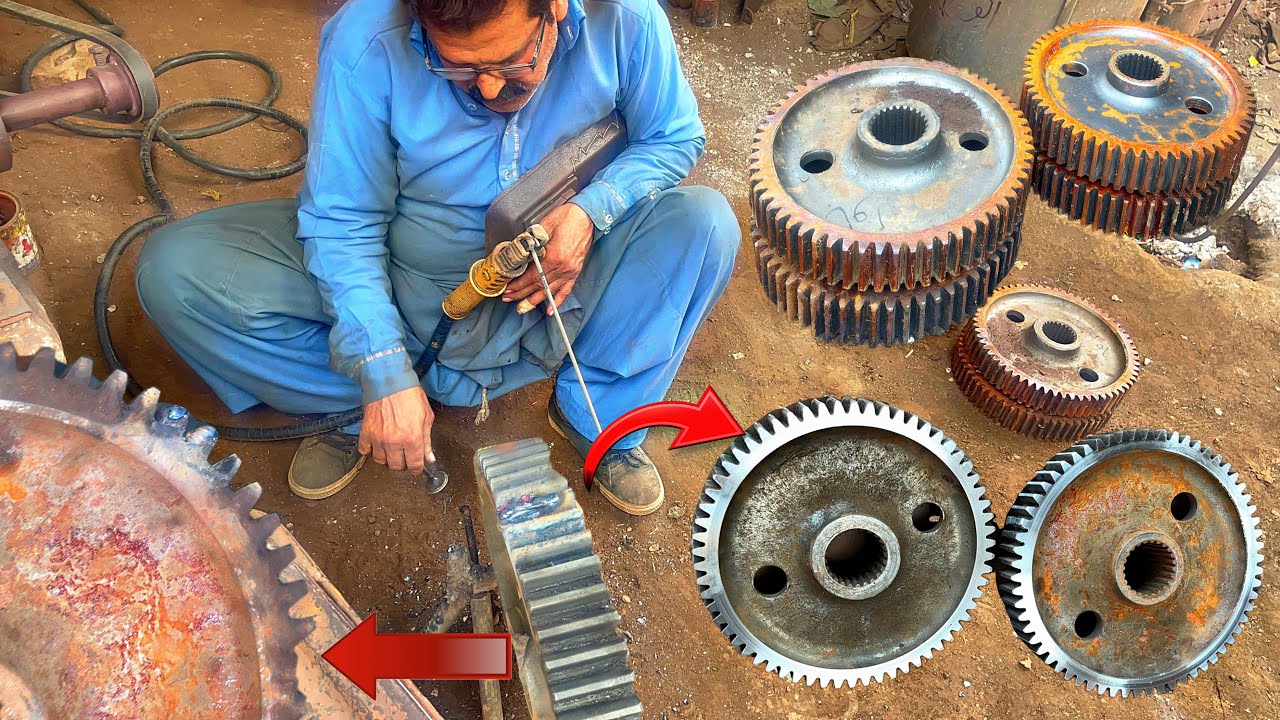 Process of Remaking Broken Gear Teeth Gear Teeth Repair Super Mechanic YouTube