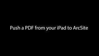 Push a PDF local to the iPad into ArcSite