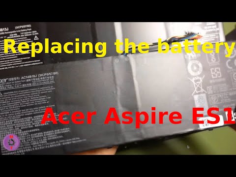 Видео: Replacing the battery Acer Aspire ES1 laptop / Замена батареи ноутбука Acer Aspire ES1