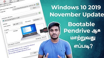 How To Make A bootable Pendrive (Windows 10 November Update) Tamil