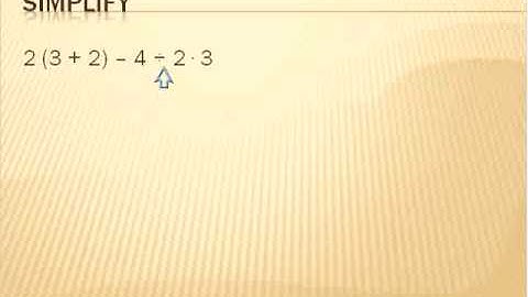 Algebra 1: Lesson 1 Order of Operations: P E M&D A&S (Simplifying Math)