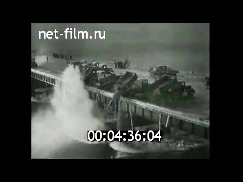 1959г. Братская ГЭС. перекрытие русла реки Ангары