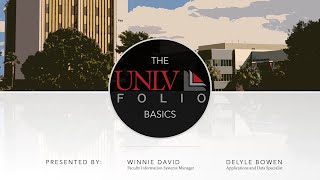 UNLV Folio Basics Training