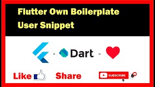 Flutter Boilerplate|| Own User Snippet in vs code || In Hindi language