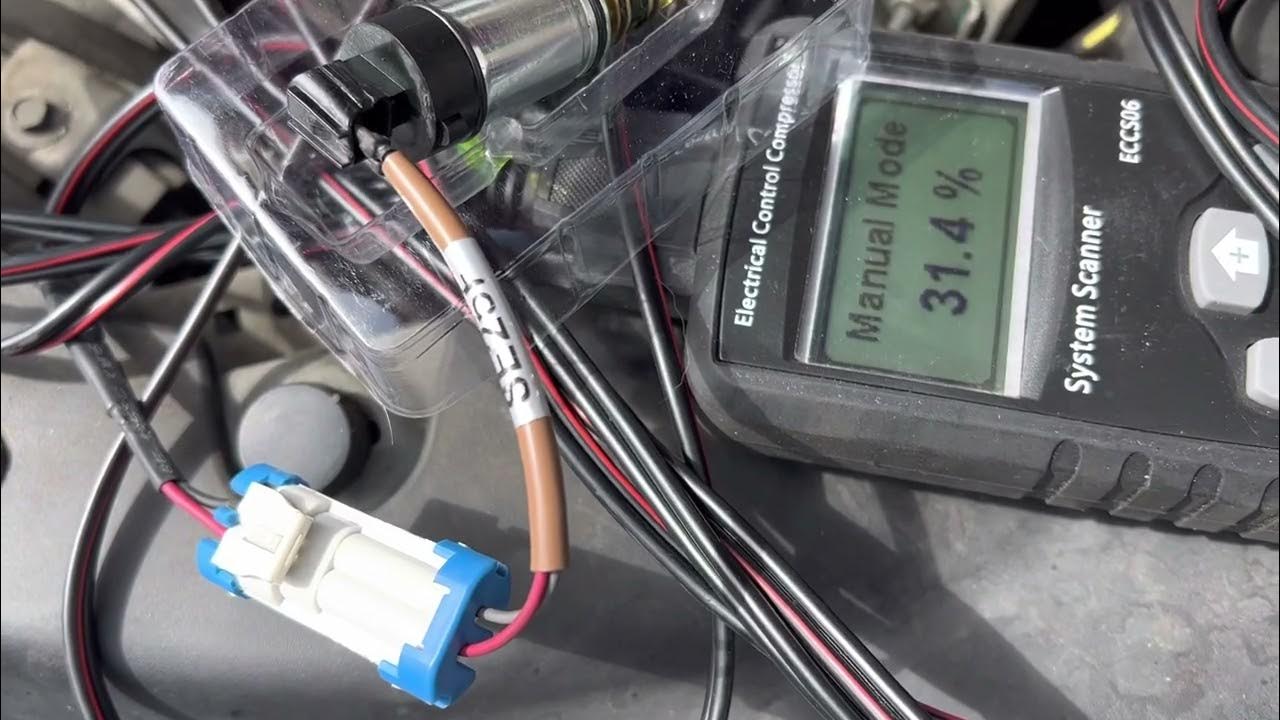 Compressor solenoid actuator valve 2013 Nissan Sentra testing off the