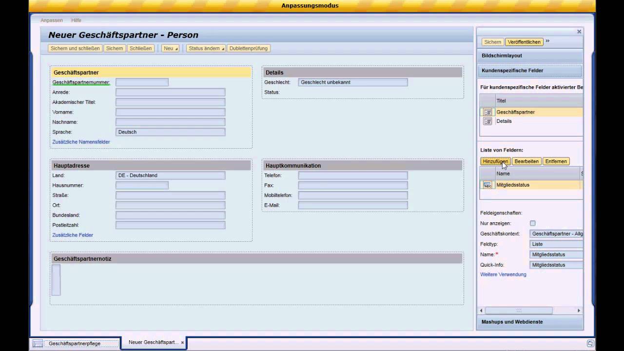 XING Suche in SAP Business ByDesign integrieren