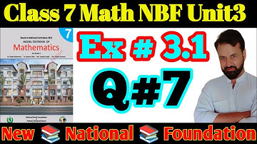 Class 7 Math NBF  Exercise 3.1 Q7 Rate,Ratio Proportion|Class 7 Math Ex 3.1 Q7 National 📚 Foundation
