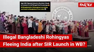 FACT CHECK: Does Viral Video Show Illegal Bangladeshi Rohingyas Fleeing India after SIR's Launch?