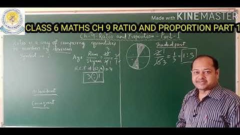 Cl 6 Maths Ch 9 Ratio & Proportion Part 1